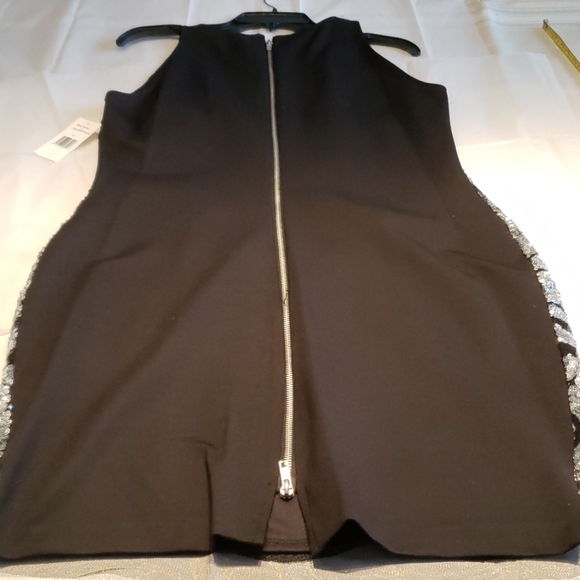 Alexia Admor Sequin Embroidered Dress Back Zip NEW Embellished Silver Black 🎉HP - Picture 13 of 17